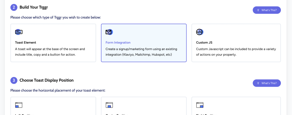 Example Screen: Choose Form Trggr